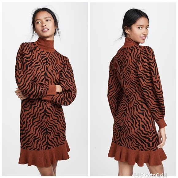 Ulla Johnson Joni Zebra Print Dress - Picture 3 of 10
